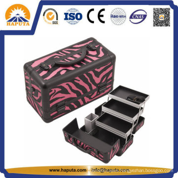 Fashionable Red Zebra Heavy Duty Beauty Case (HB-2031)